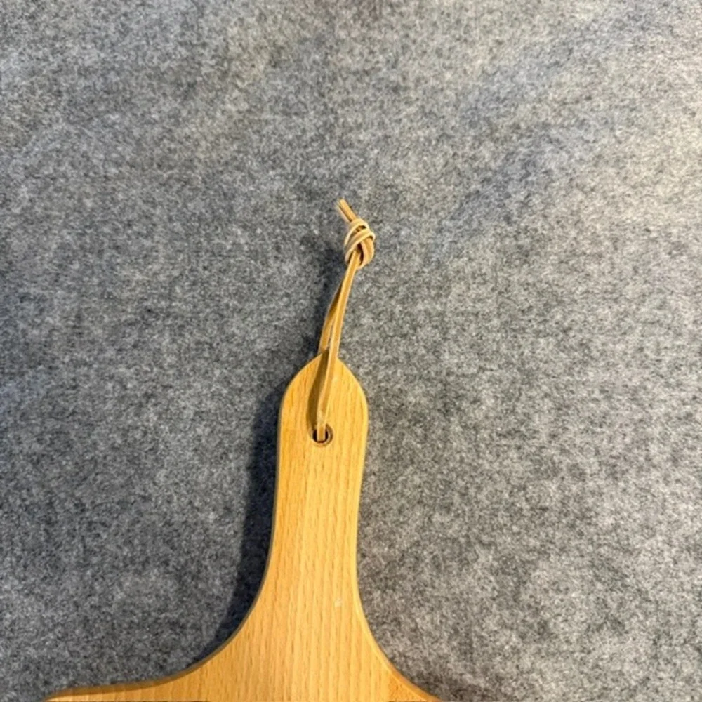 Retro Nevco Cutting Board Small Tan Excellent Vintage Yugoslavia Spice Graphic